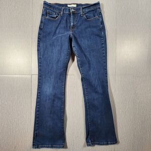 Levis 515 Bootcut Womens Jeans 10M Blue Stretch Dark Wash